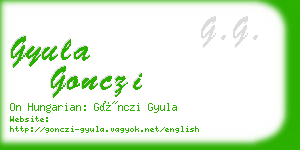 gyula gonczi business card
